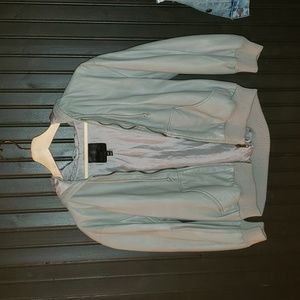 Joie xs Leather zip up hoodie